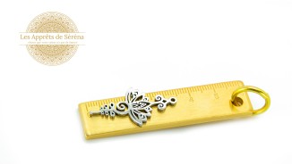 Pendentif unalome en acier 304 argent