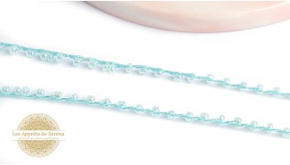 copy of Fil coton perlé de rocailles turquoises 2mm