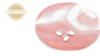 10 Pendentifs coeur acier inoxydable 201 platine