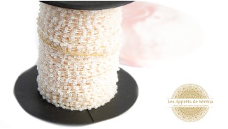 Fil coton perlé de rocailles rose