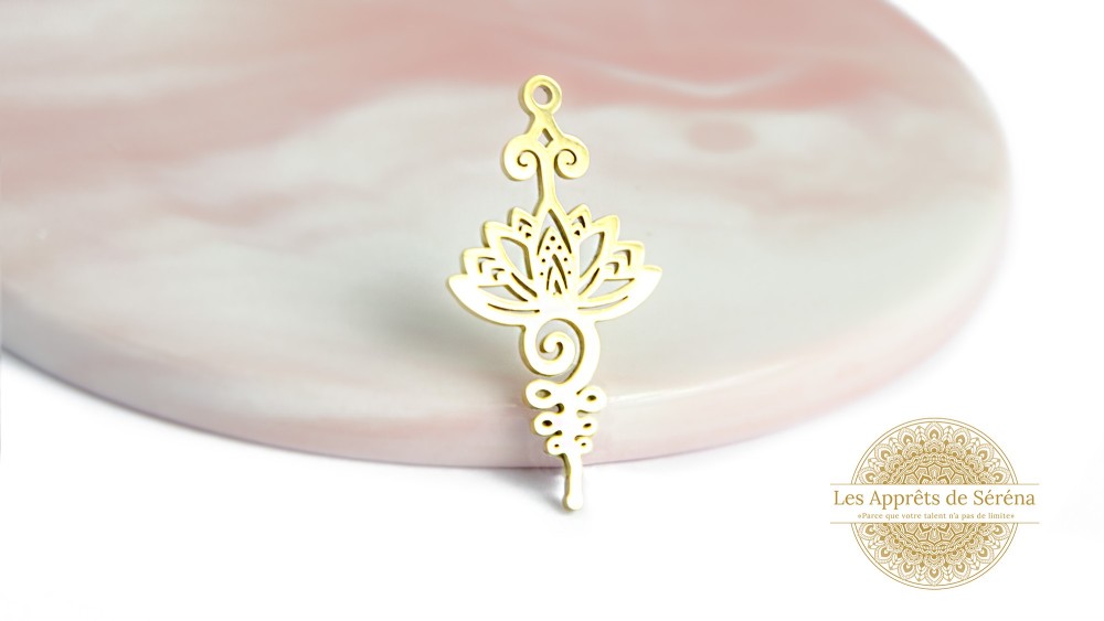 Pendentif unalome en acier 304