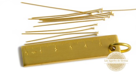 copy of Clous tête boule 32mm en laiton doré