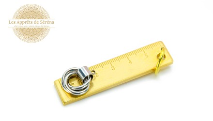 Pendentif anneau double croisé acier 304