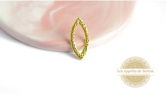 Pendentif connecteur ovale en zamak doré pour création de bijoux DIY