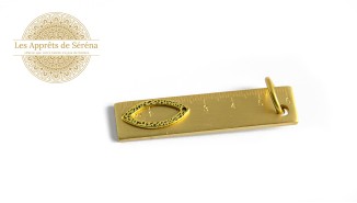 Pendentif connecteur ovale en zamak doré pour création de bijoux DIY