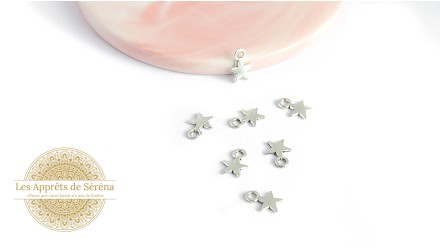 Pendentif étoile en zamak argent