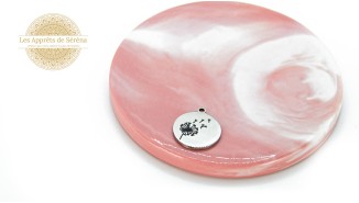 Pendentif fleur de pissenlit  acier inoxydable platine