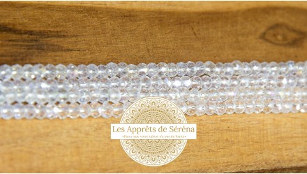 Perles abaques à facettes 3x2mm