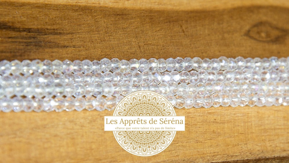 Perles abaques à facettes 3x2mm