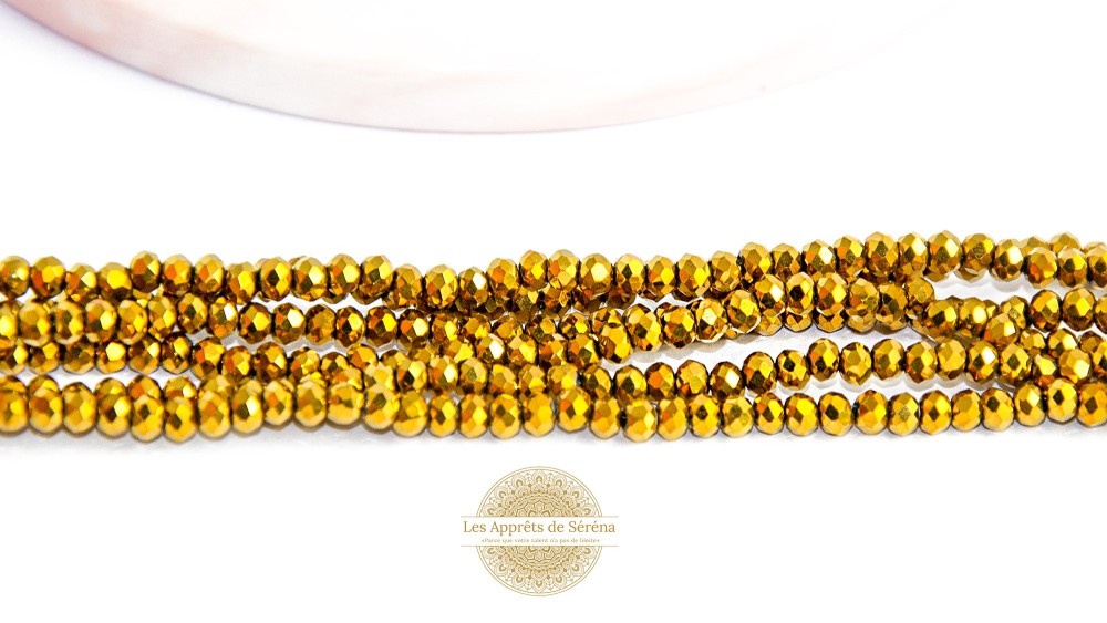 Perles abaques à facettes 3x2mm