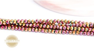 Perles abaques à facettes 3x2mm