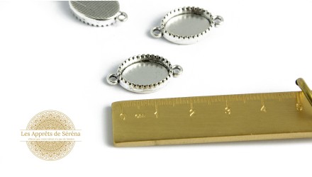 Connecteurs ovales 14x10mm supports cabochons 14x10mm apprêts bijoux
