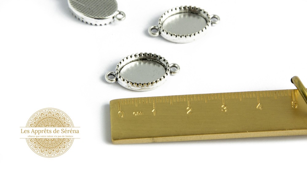 Connecteurs ovales 14x10mm supports cabochons 14x10mm apprêts bijoux
