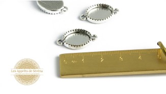 Connecteurs ovales 14x10mm supports cabochons 14x10mm apprêts bijoux