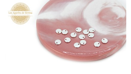 sequins 6mm acier argent