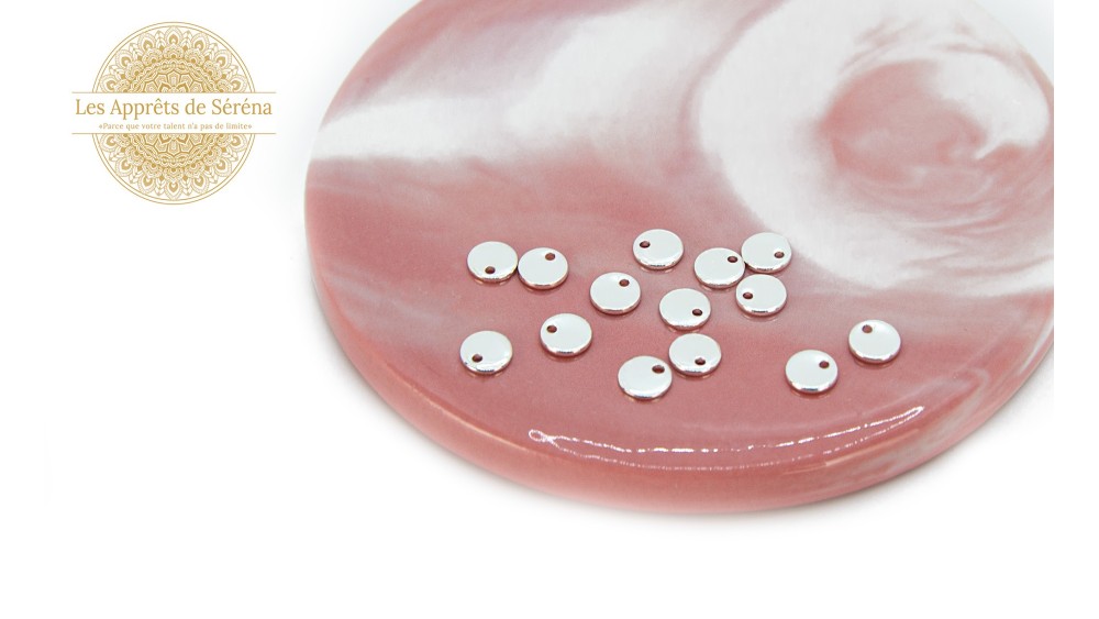 sequins 6mm acier argent