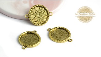 Connecteurs supports cabochons 20mm