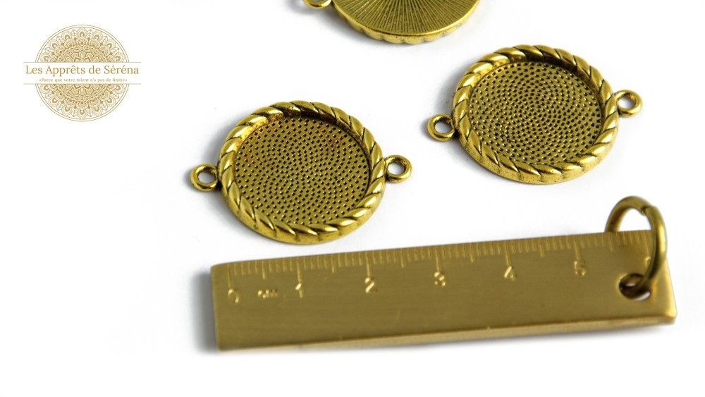 copy of Connecteurs supports cabochons 20mm,apprêts bijoux