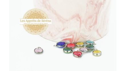 sequin acier verre couleur