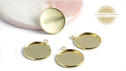 Pendentifs supports cabochon 25mm