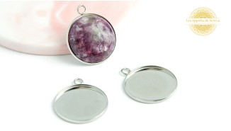 Pendentifs supports cabochon 25mm