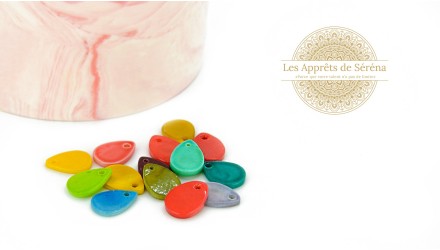 10 sequins nacre goutte