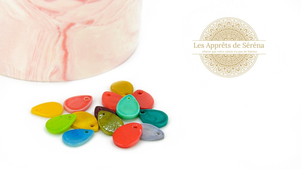 10 sequins nacre goutte