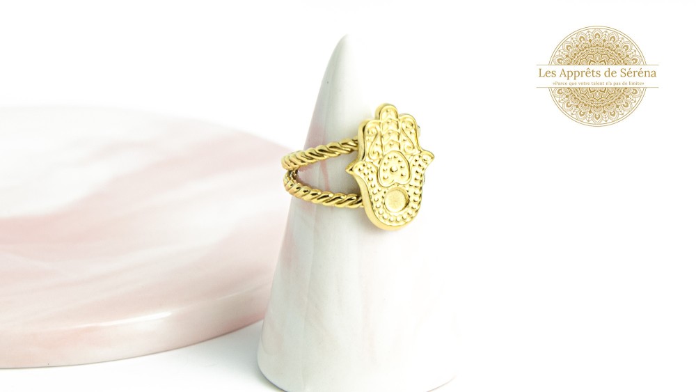 copy of Support bague serpent en acier inoxydable doré plaqué 18K