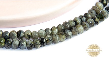 copy of 30 Perles 6mm à facettes en agate bleu à rayures grade A