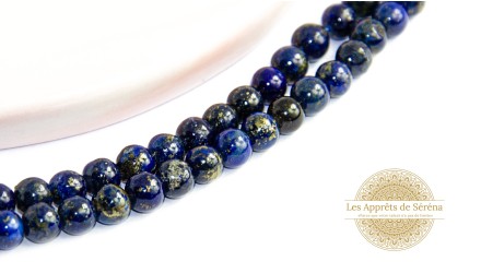 50 Perles lisses 4x2mm en lapis lazuli naturel Grade A