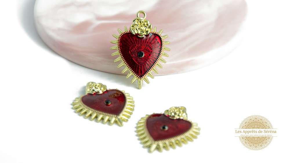 Pendentif cœur baroque