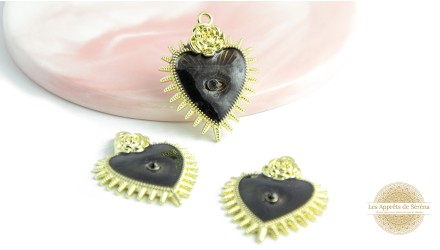 Pendentif cœur noir