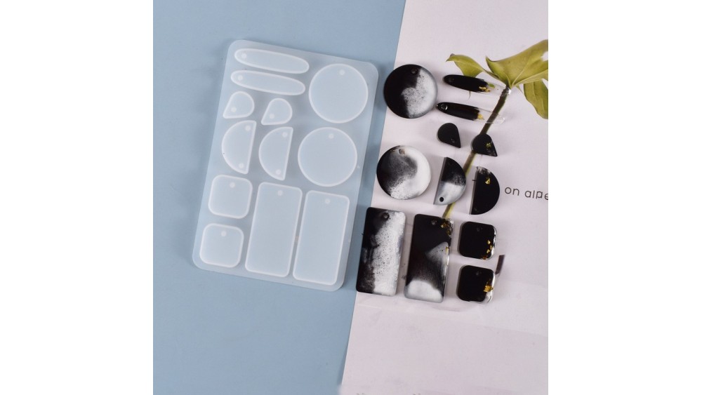 Moule pour résine uv en silicone réutilisable fabrication d'attache boucles et pendentifs