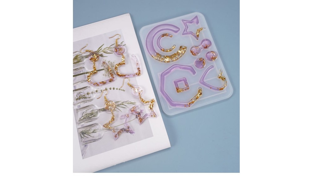 créoles en résine UV
