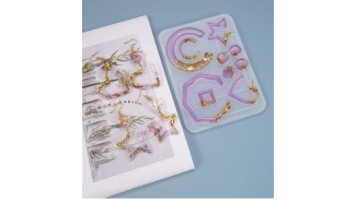 créoles en résine UV