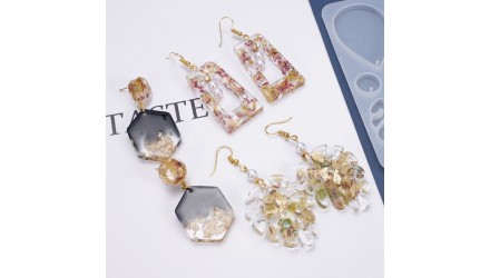 Moule résine UV fabrication de boucles d'oreille et puces