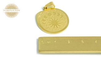 copy of Pendentif rond médaille serpent Kundalini et phases lunaires