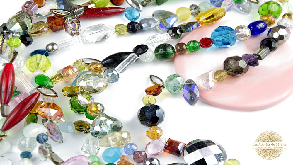 Rang de perles verre mixtes 2mm à 16mm