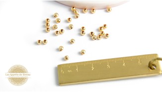 Perles 3mm laiton plaqué or 18K