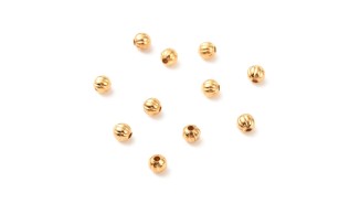 Perles 3mm laiton plaqué or 18K