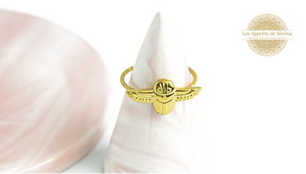 Bague scarabée acier