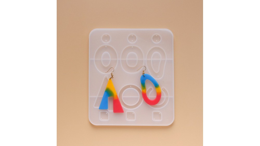 Moule pour création boucles d'oreille grand modèle en résine uv