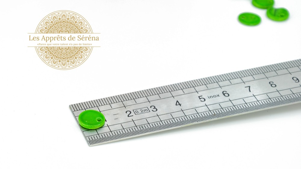 sequin 10mm nacre verte