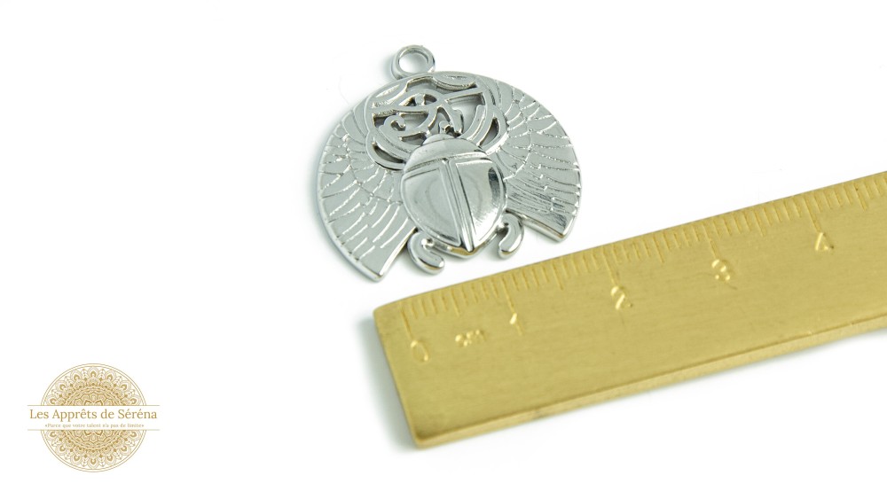 Pendentif scarabée acier inoxydable