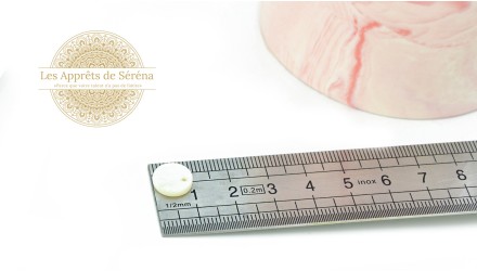 Pendentif sequin rond 10mm en nacre naturelle pour création pendentif