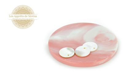 sequin 20mm nacre blanche