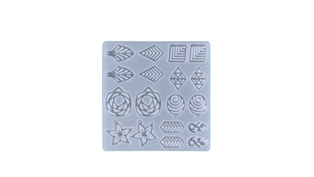 Moule pendentifs  boucles d'oreille en  résine UV