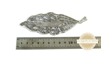 Grand pendentif feuille pour porte clés ou bijoux