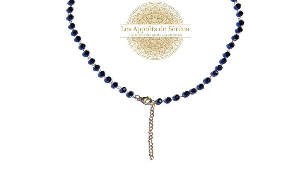 Support collier en perles 6mm et acier inoxydable