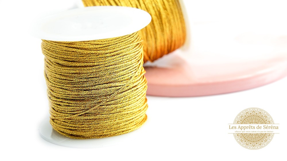Fil nylon tressé 1mm pour création bijoux